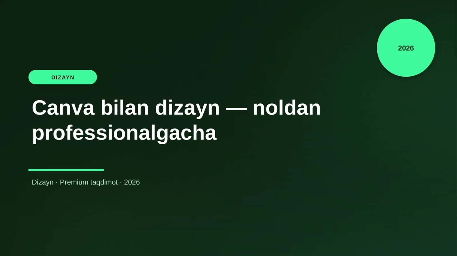 Canva bilan dizayn — noldan professionalgacha 1