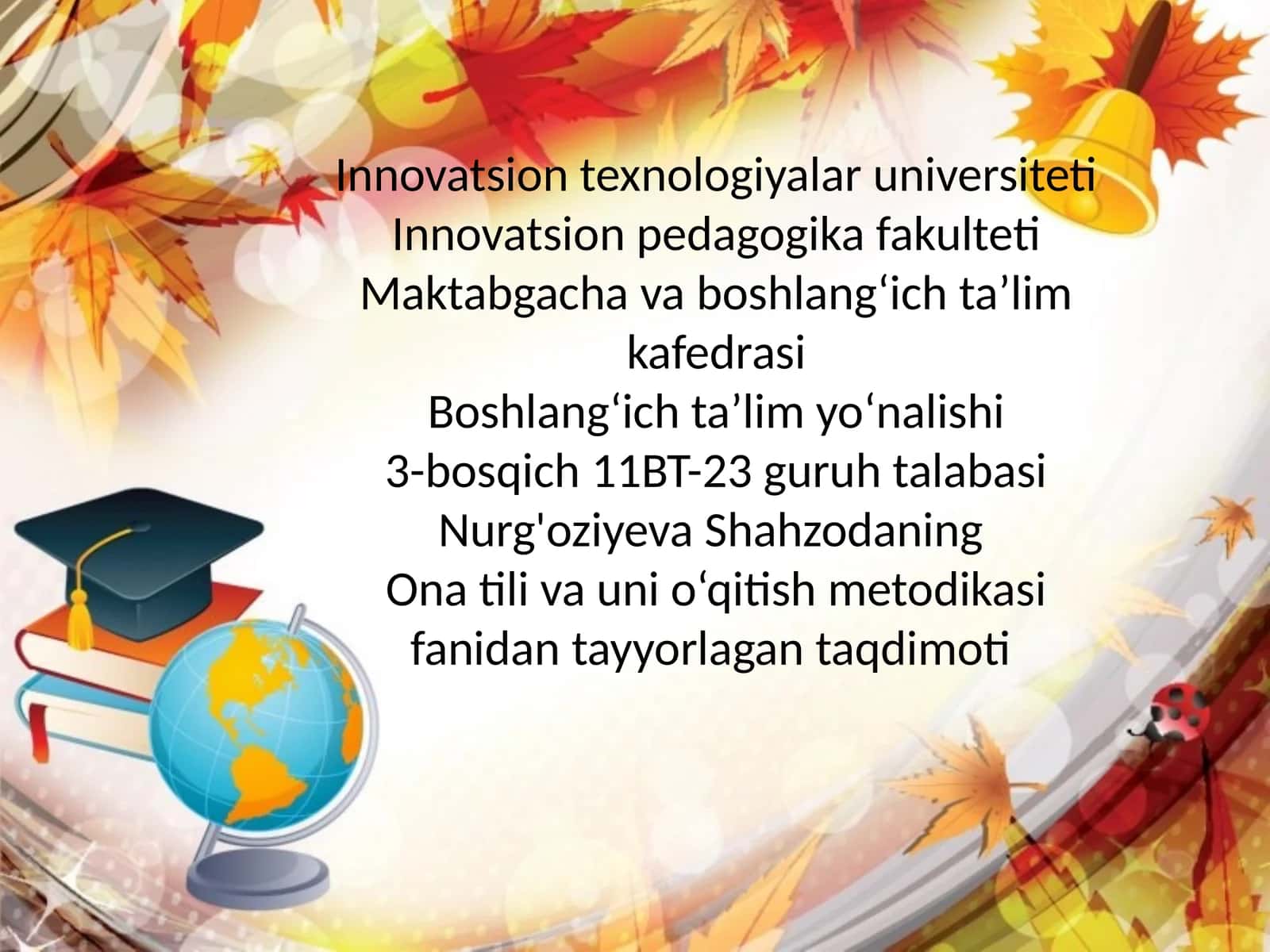 UNLI VA UNDOSH TOVUSHLARNI O‘RGANISHDA LEKSIK MASHQLARNI TASHKIL ETISH 1