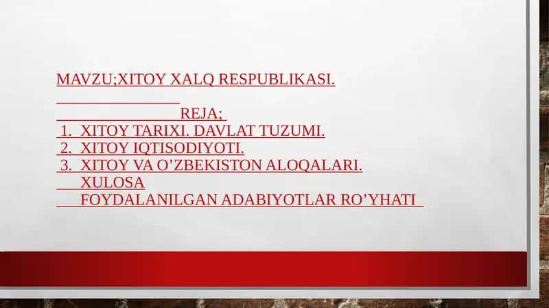 XITOY TARIXI 1