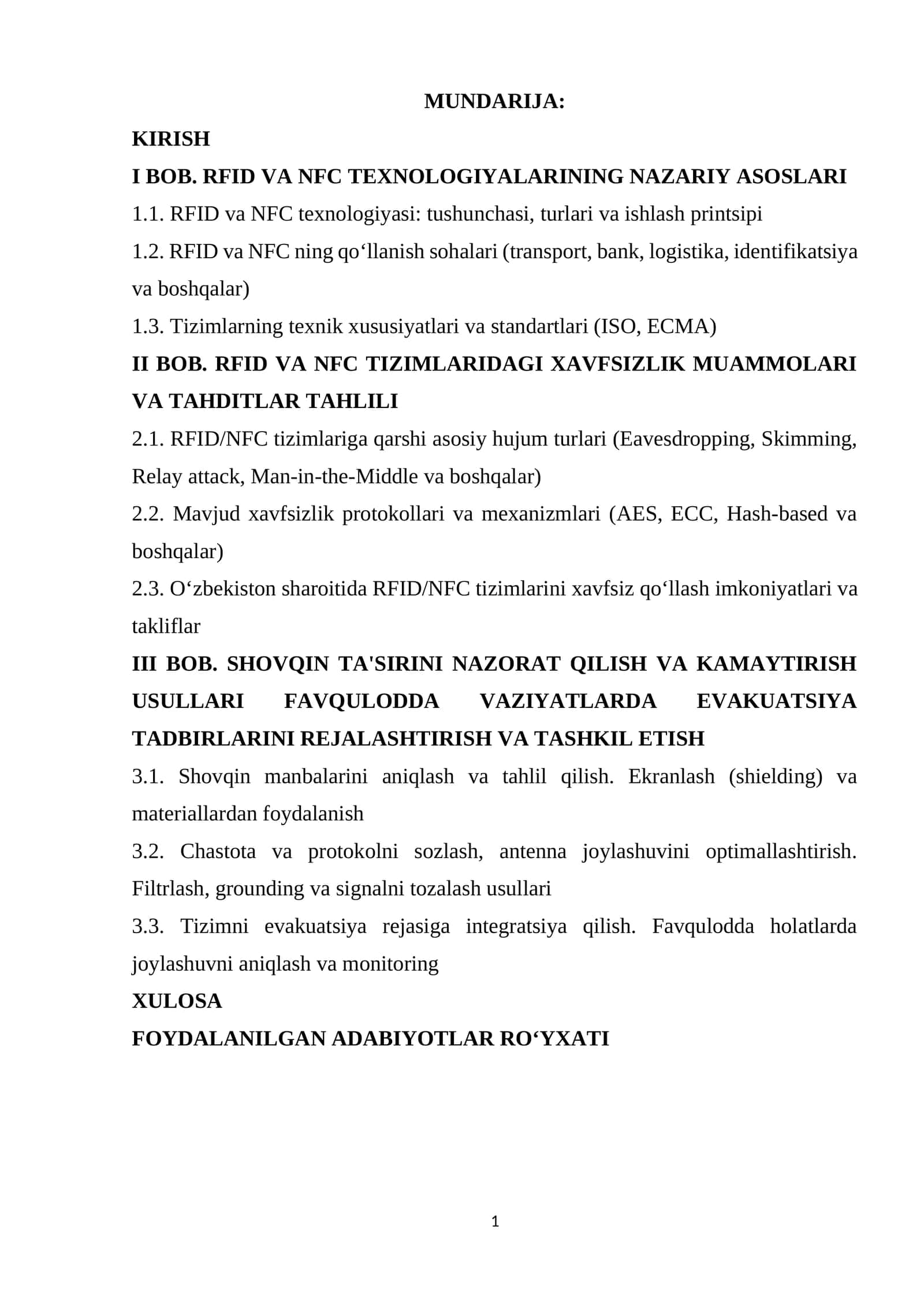 RFID va NFC asosidagi identifikatsiyalash tizimlarida xavfsizlik 1