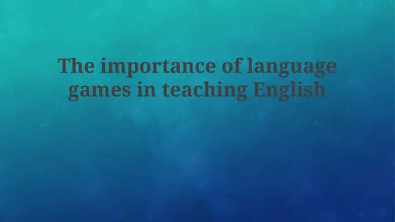 Language Games for English Teaching 1