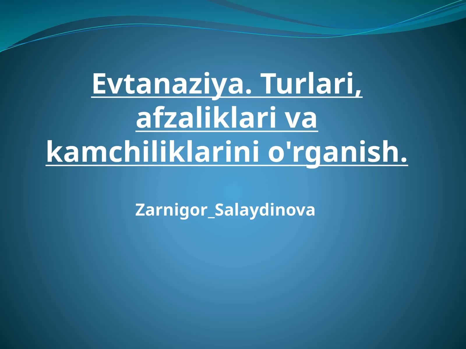 Evtanaziya. Turlari, afzaliklari va kamchiliklarini o'rganish 1