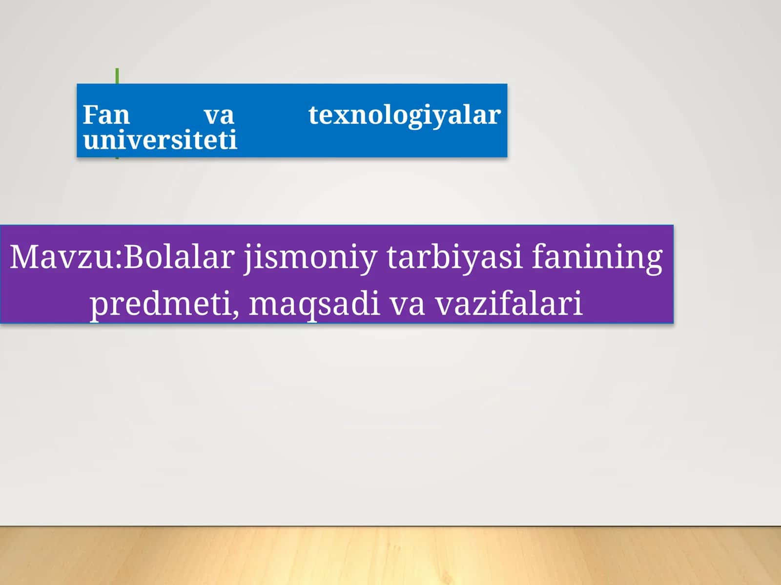 Bolalar jismoniy tarbiyasi fanining predmeti, maqsadi va vazifalari 1