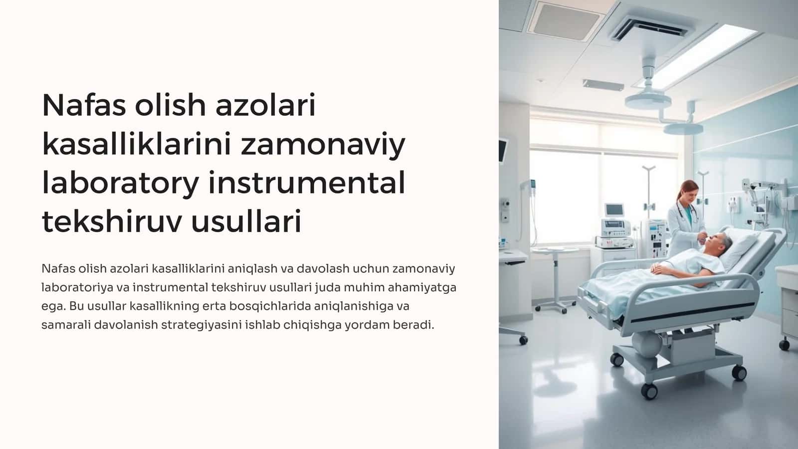Nafas olish azolari kasalliklarini zamonaviy laboratory instrumental tekshiruv usullari 1