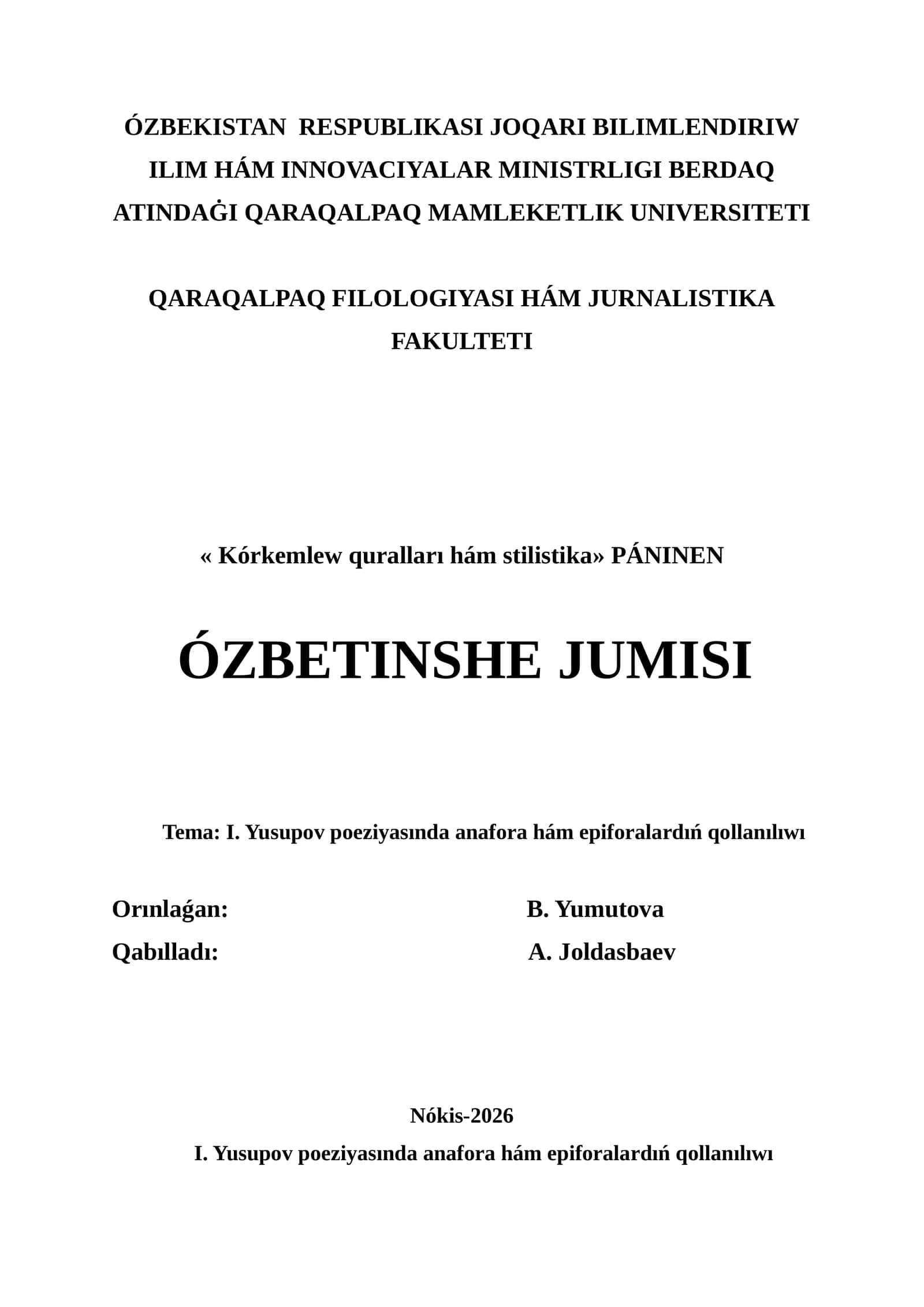Kórkemlew quralları hám stilistika» PÁNINEN 1