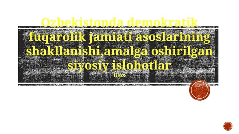 Demokratik fuqarolik jamiyati tarixi 1