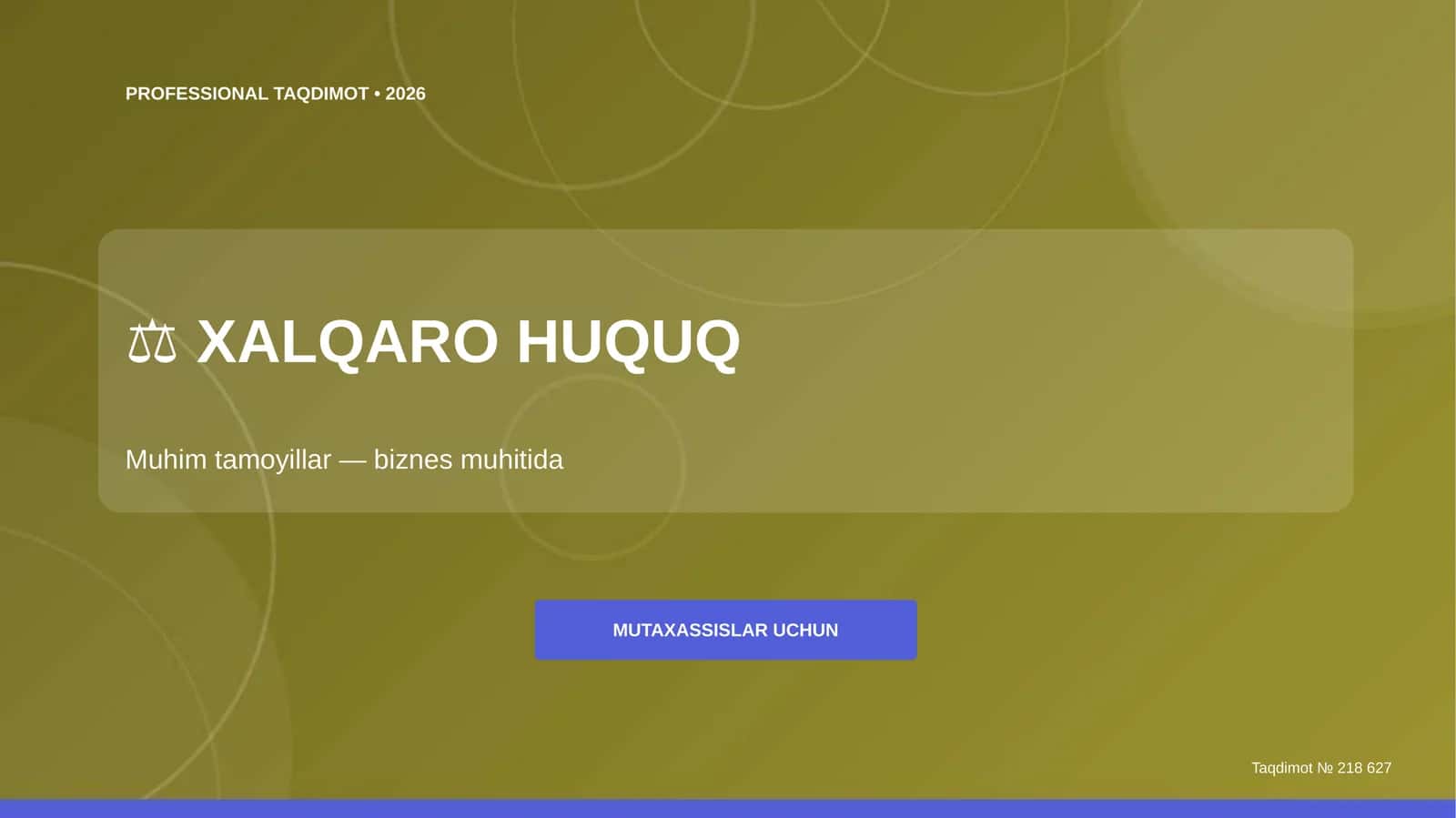 Xalqaro huquq: muhim tamoyillar (biznes muhitida) [mutaxassislar uchun] 1