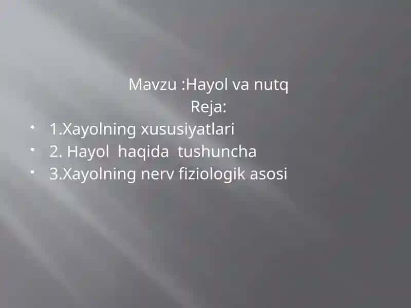 Hayol va nutq