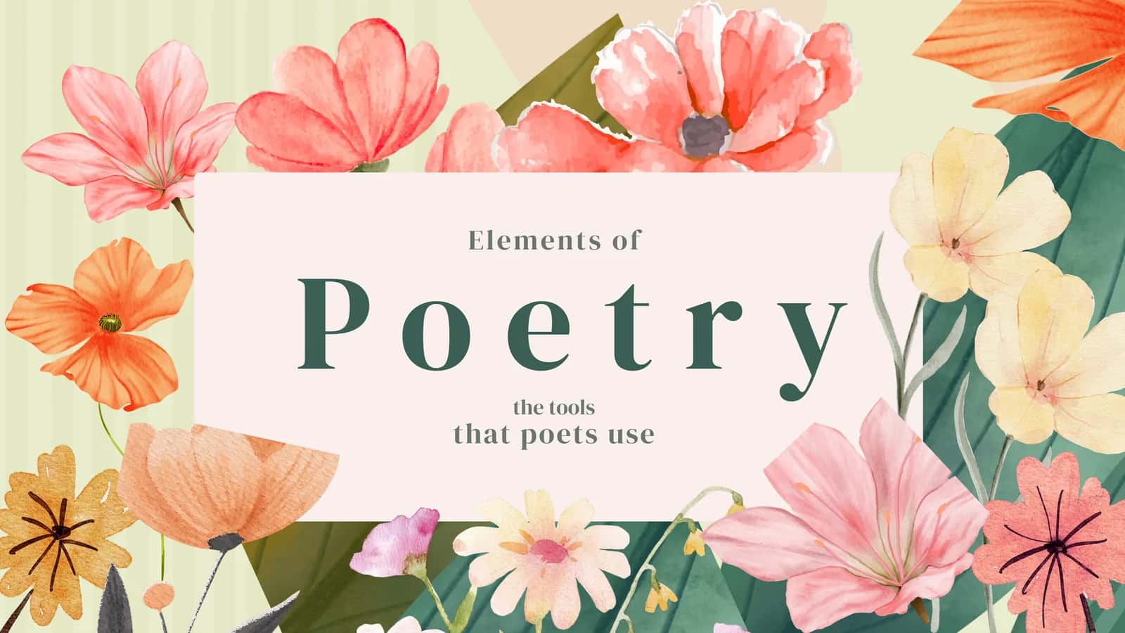 Mavzu: Poetry Elements 1