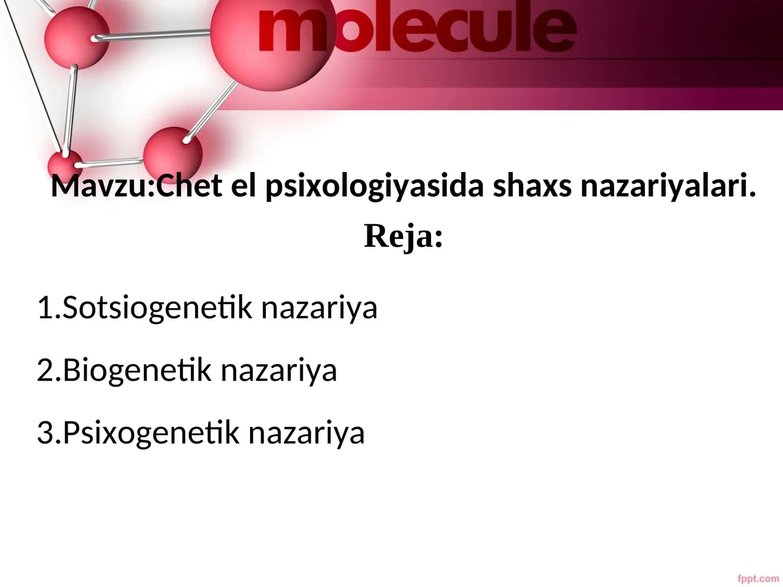 Chet el psixologiyasida shaxs nazariyalari 1