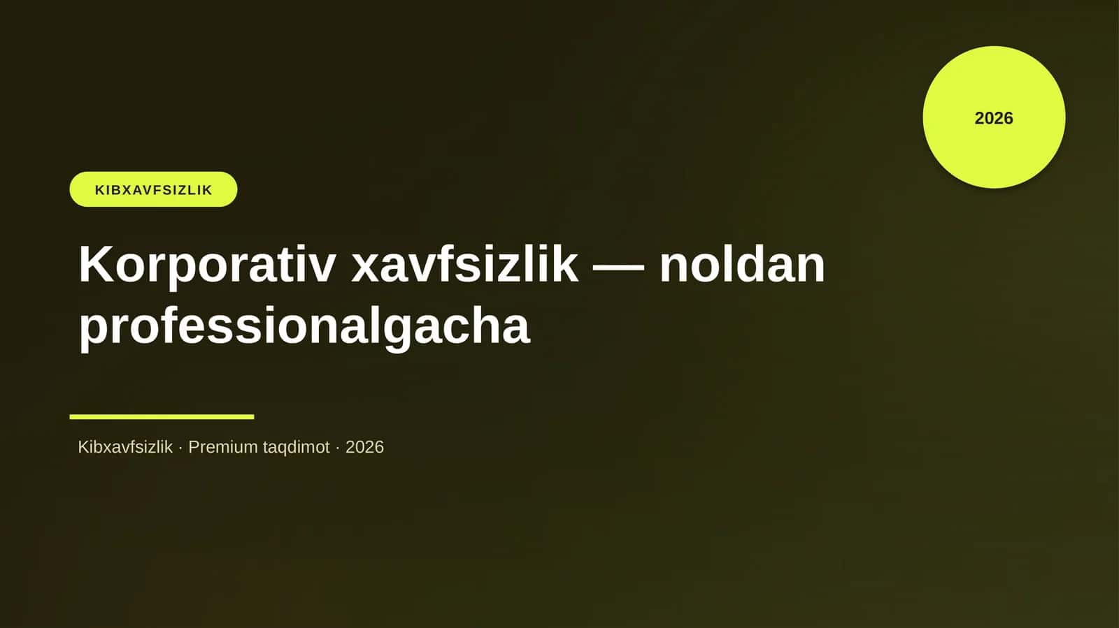 Korporativ xavfsizlik — noldan professionalgacha 1
