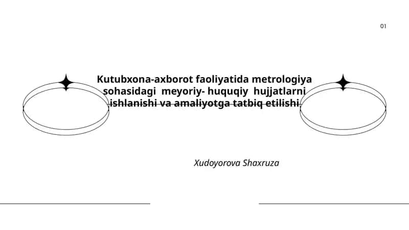 Kutubxona-axborot faoliyatida metrologiya sohasidagi meyoriy-huquqiy hujjatlarning umumiy tahlili 1