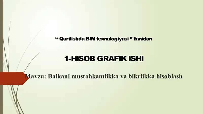 HISOB GRAFIK ISHI 1