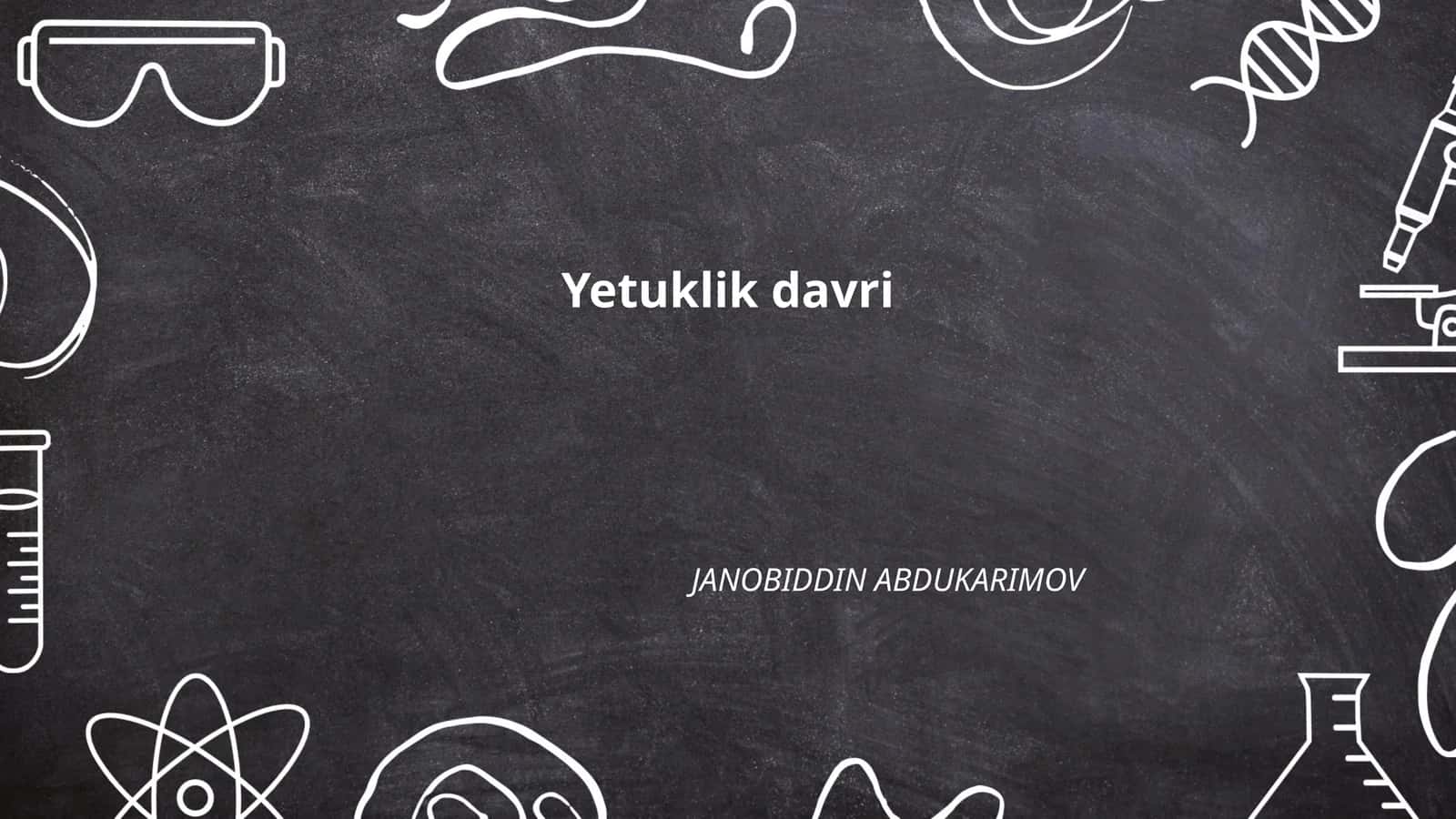 Yetuklik davri 1