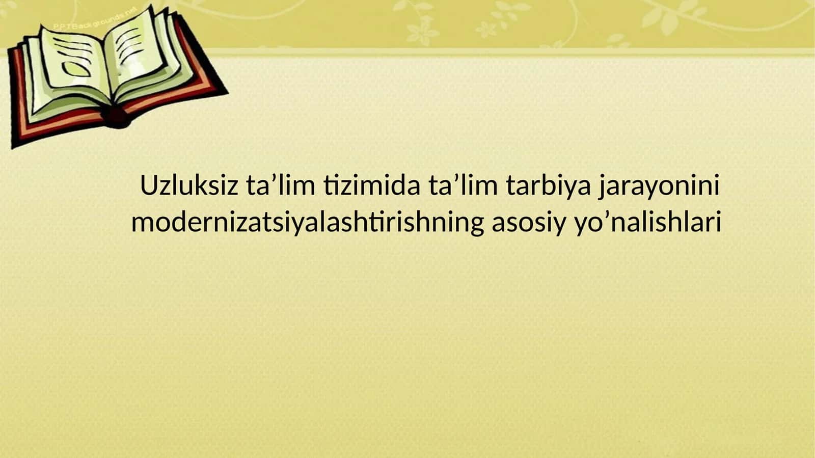 Uzluksiz ta’lim tizimi 1