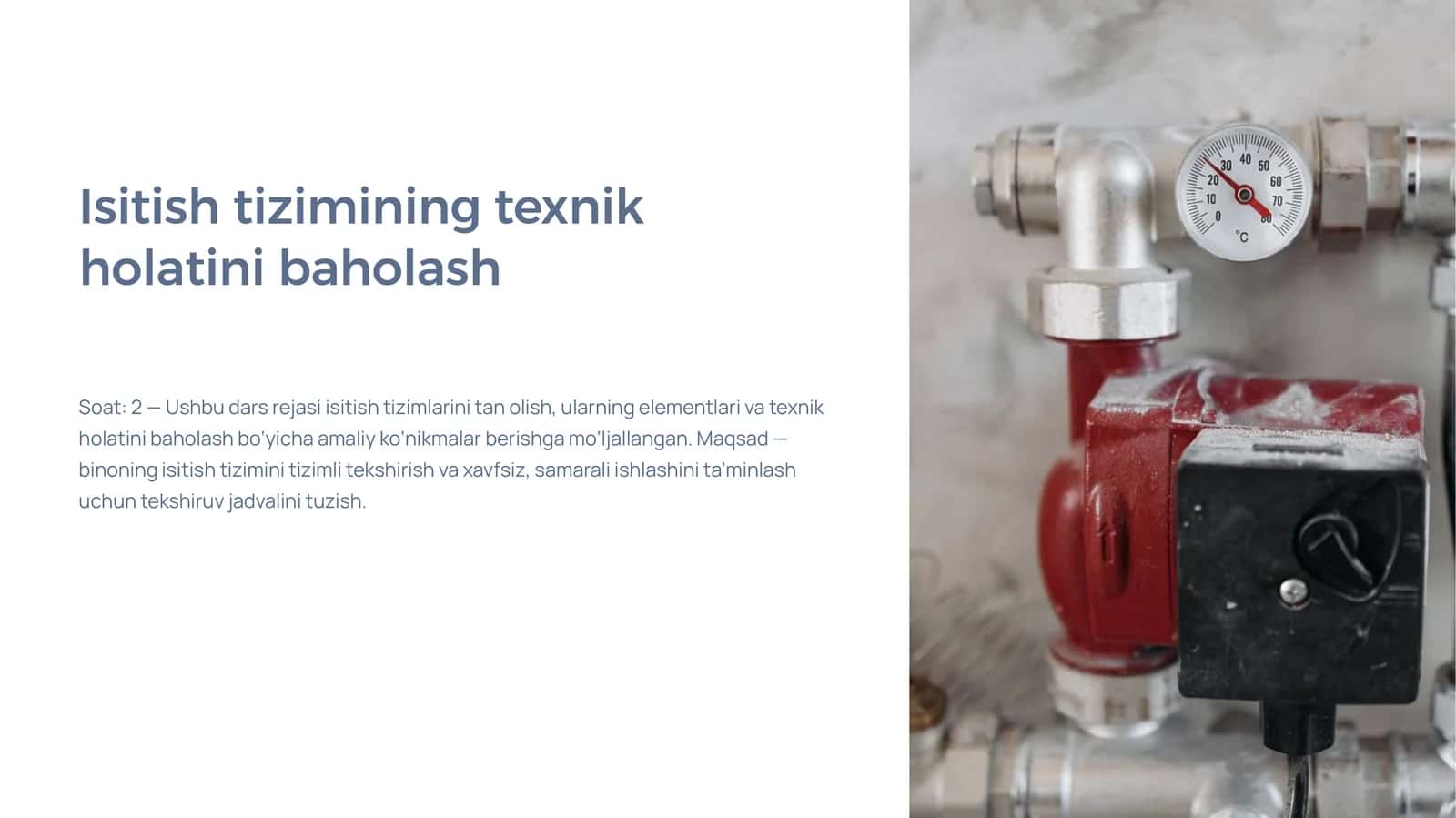 Isitish tizimining texnik holatini baholash.pptx 1