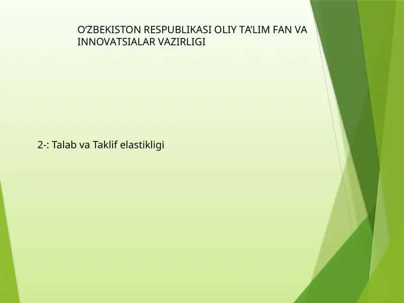 Elastiklik va uning turlari 1