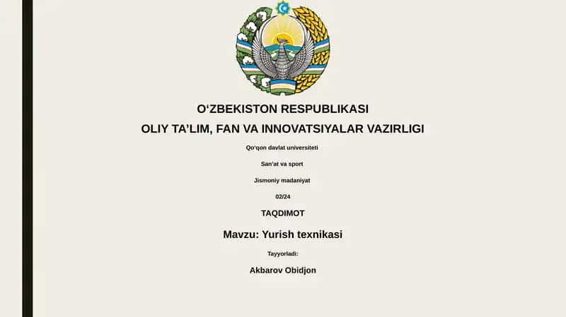 Yurish texnikasi 1