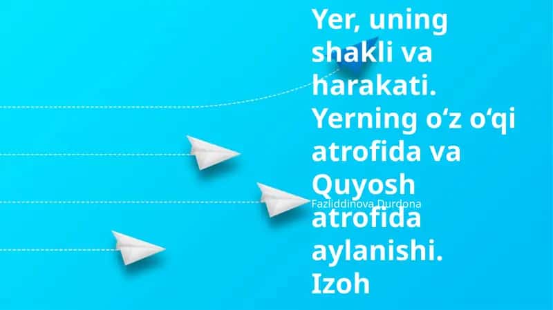 Yerning shakli va o'lchamlari 1