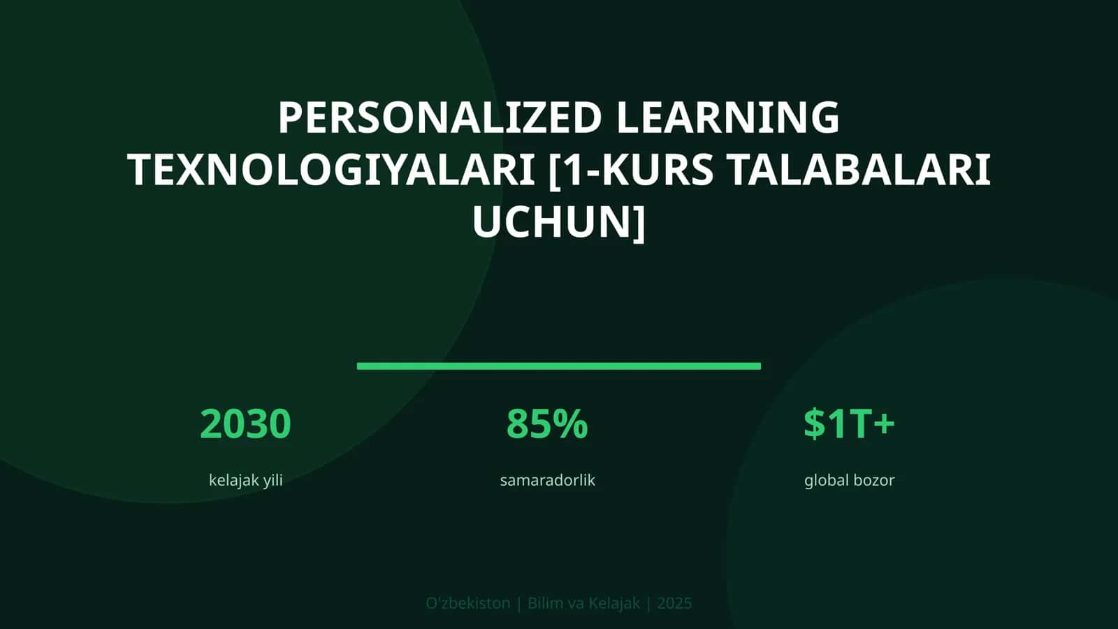 Personalized learning texnologiyalari [1-kurs talabalari uchun] 1