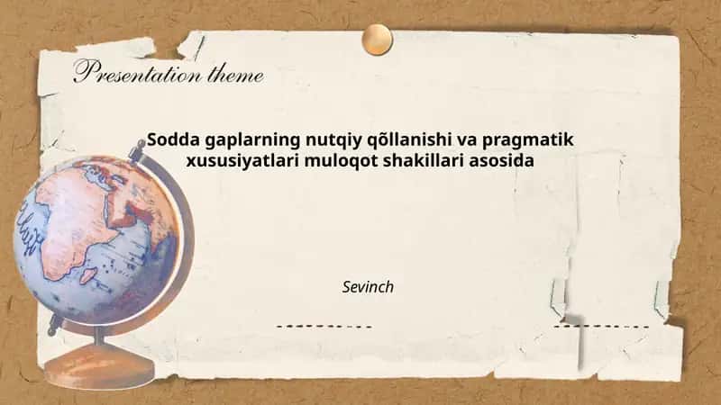 Sodda gaplarning nutqiy qõllanishi va pragmatik xususiyatlari muloqot shakillari asosida 1