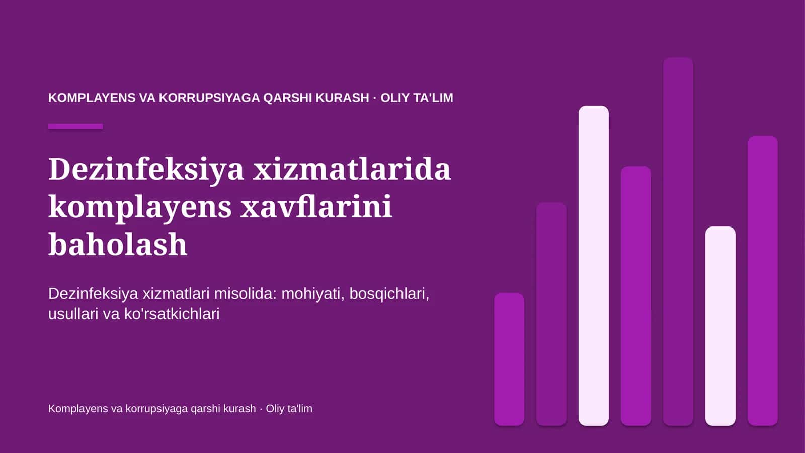 dezinfeksiya xizmatlarida komplayens xavflarini baholash 5273 1