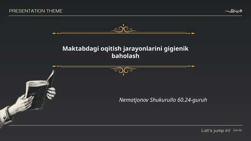 Sinfxonaning yoritilishi va ko‘z salomatligi jihatidan gigienik baholash 1