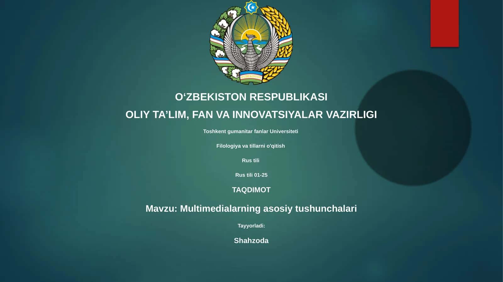 Multimedialarning asosiy tushunchalari 1