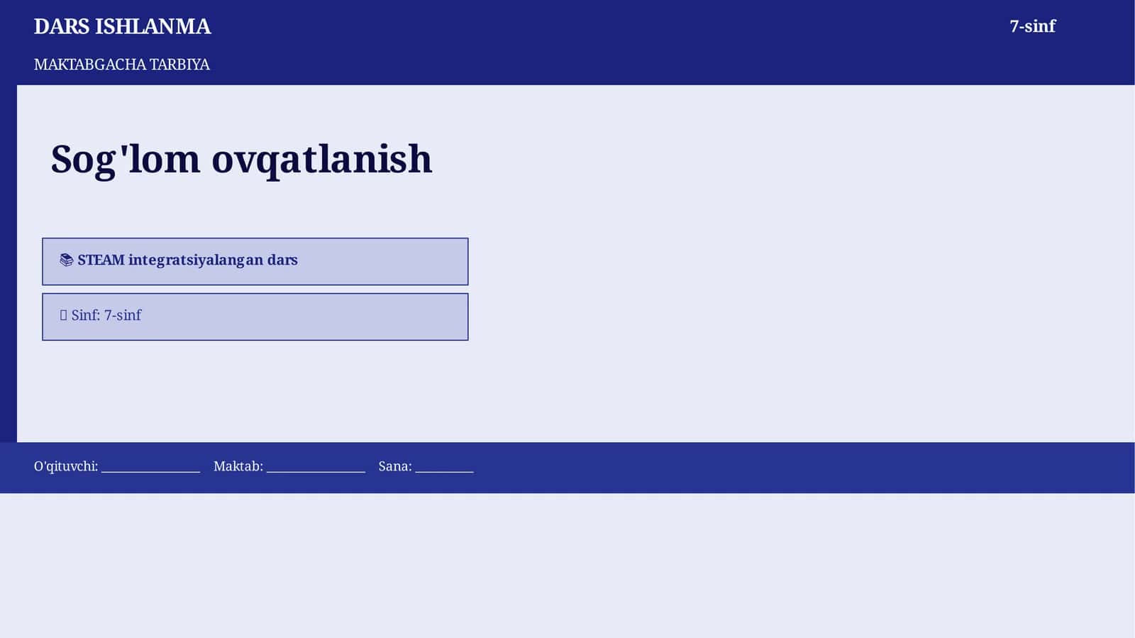Sog'lom ovqatlanish 1