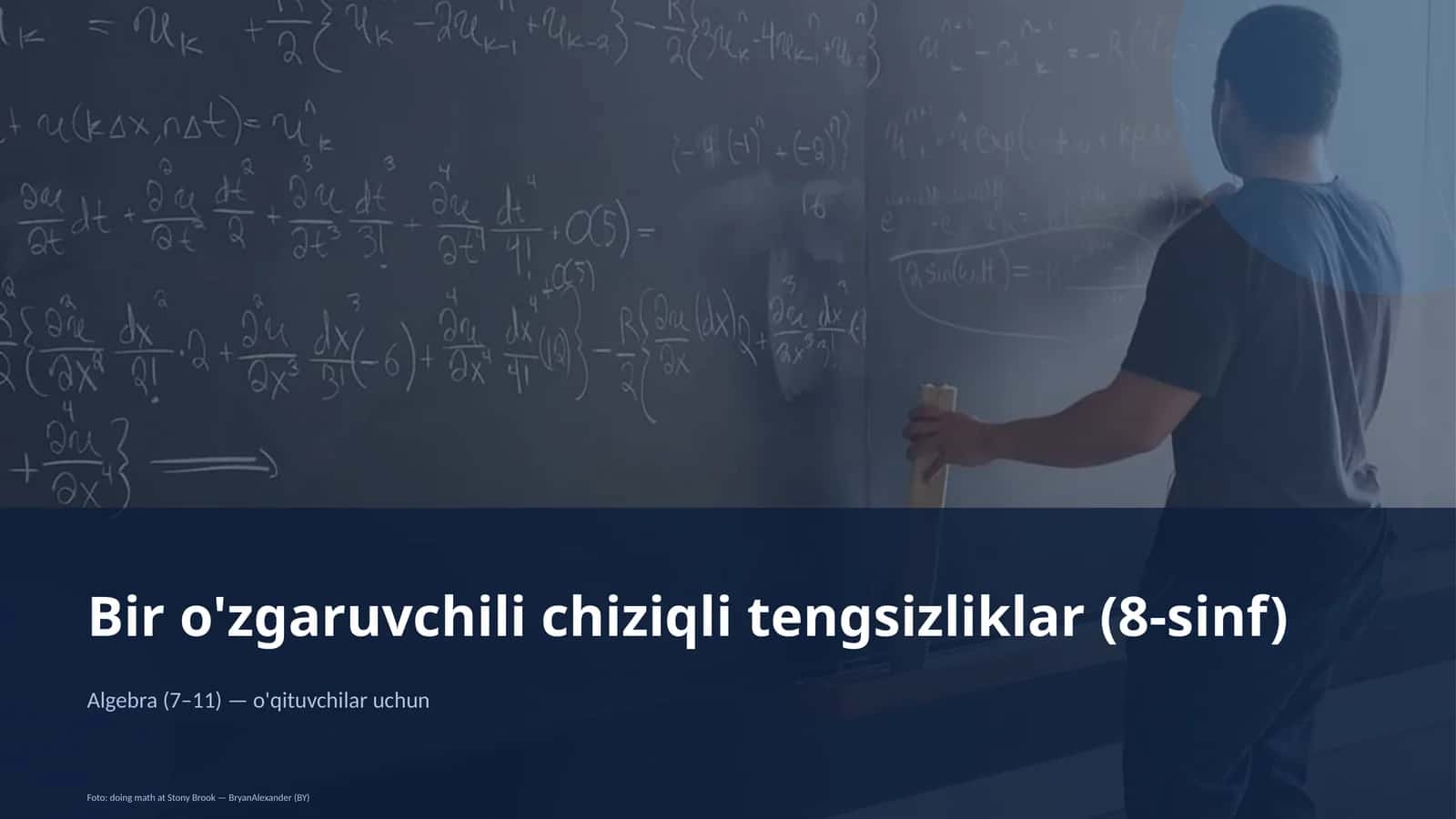 Bir o'zgaruvchili chiziqli tengsizliklar (8-sinf) 1