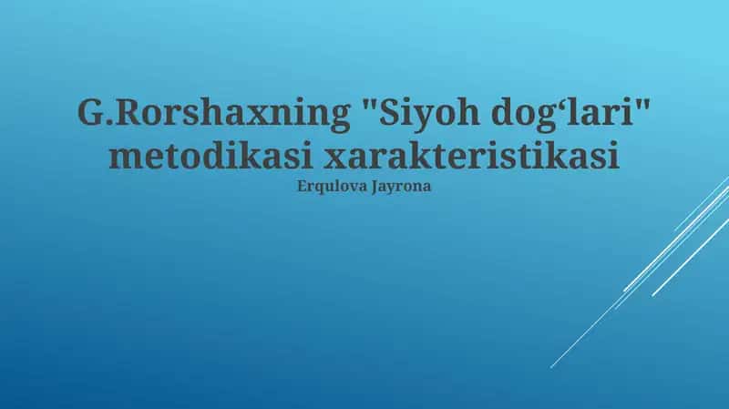 Siyoh Dog'lari Texnikasi 1