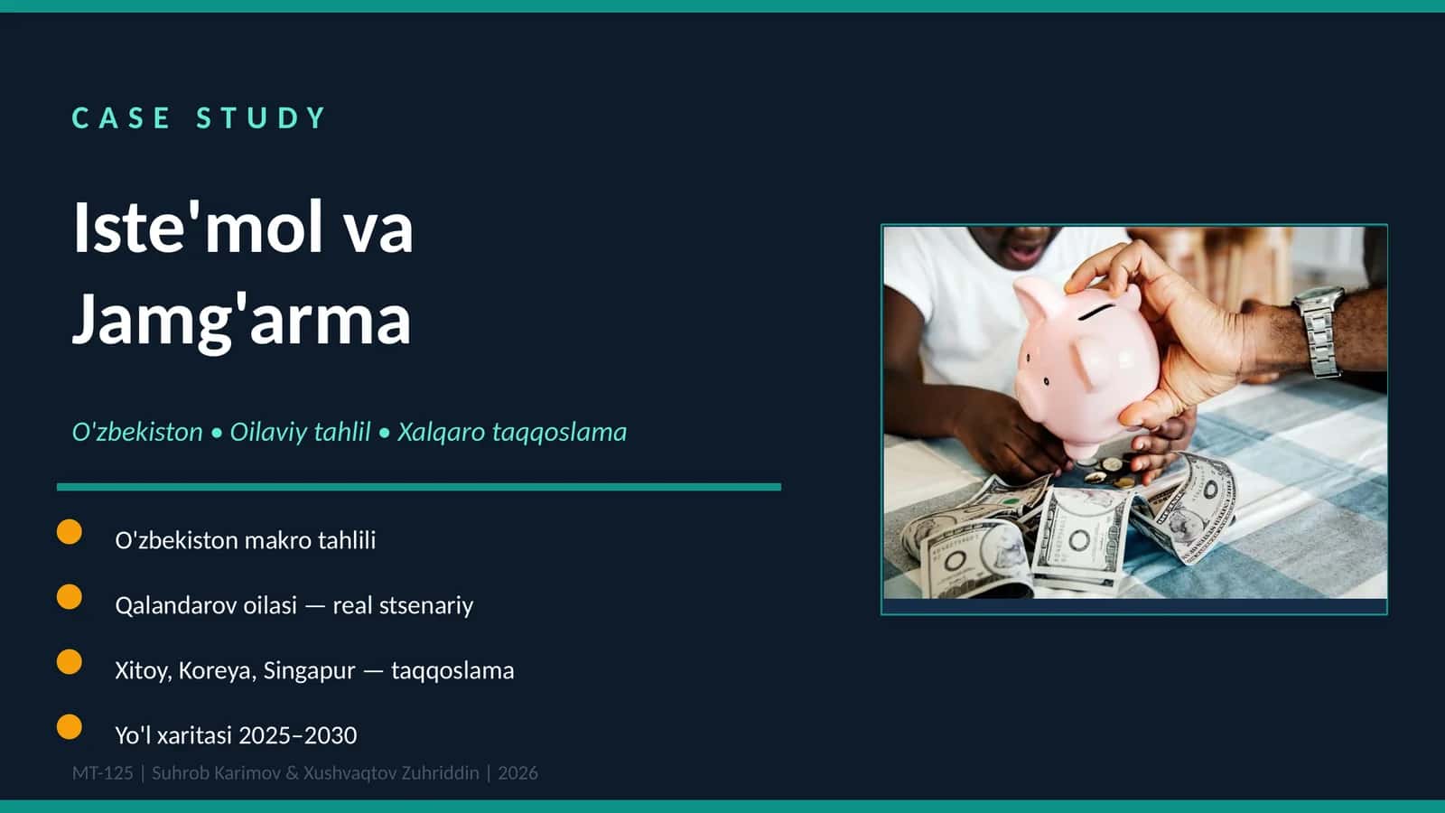 O'ZBEKISTON: YaIM, ISTE'MOL VA JAMG'ARMA (2020–2024) 1