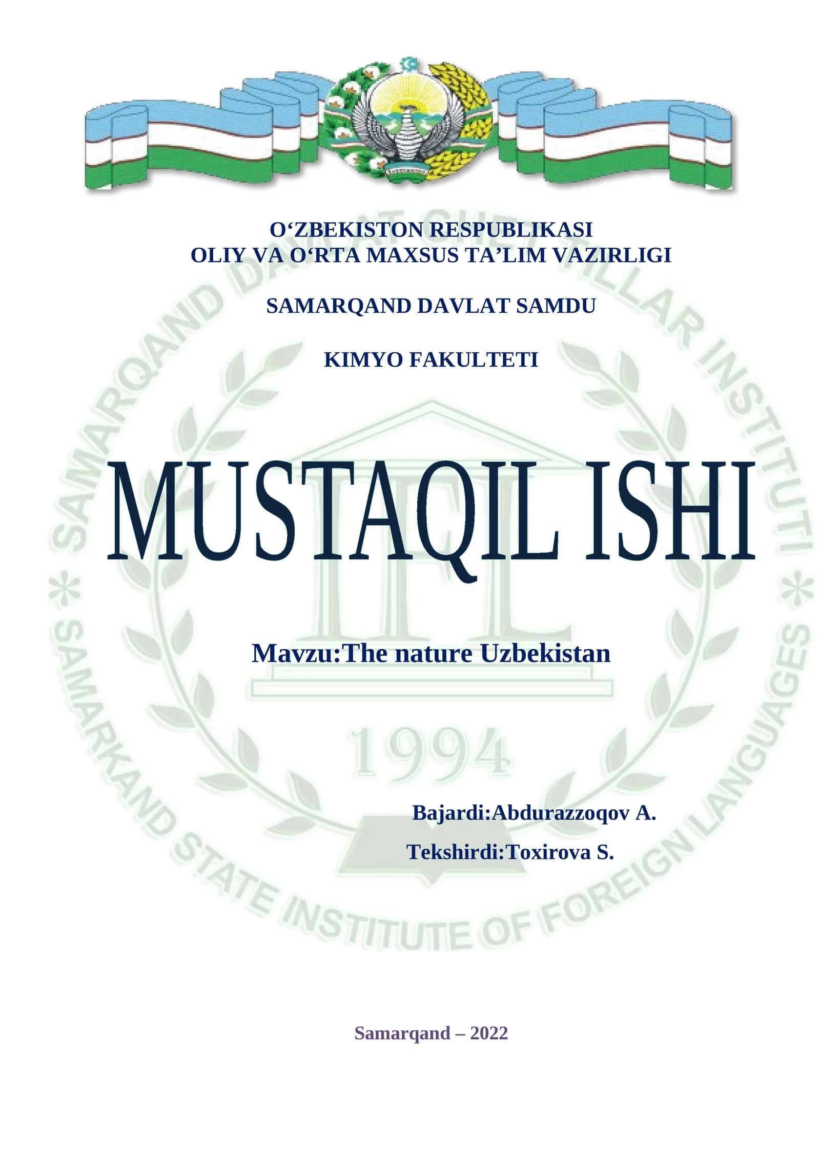 The Nature of Uzbekistan 1