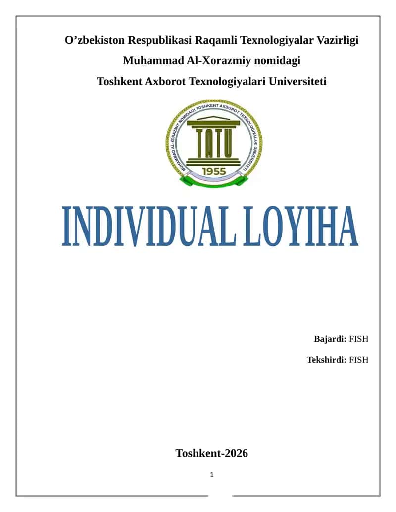 INDIVIDUAL LOYIHA 6-variant 1