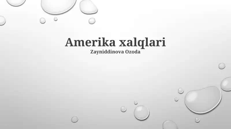Amerika xalqlari 1