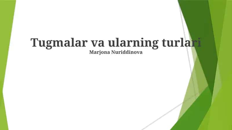 Tugmalar va ularning turlari 1