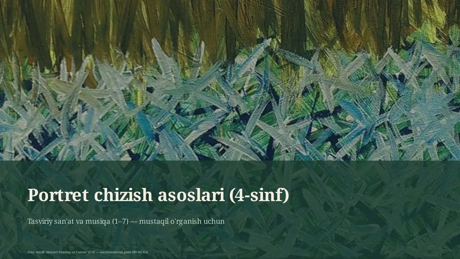 Portret chizish asoslari (4-sinf) 1