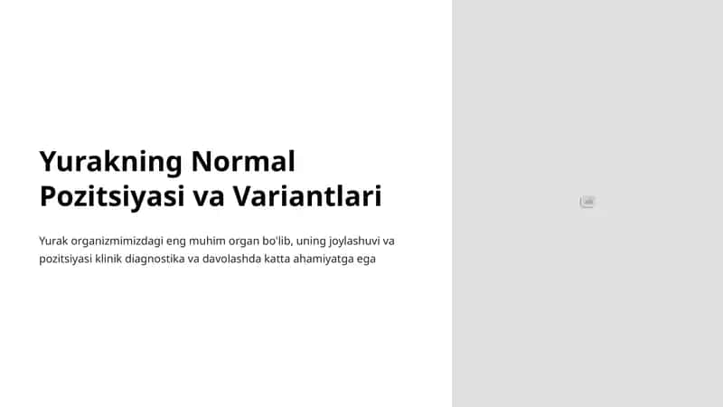 Yurakning Normal Pozitsiyasi va Variantlari 1