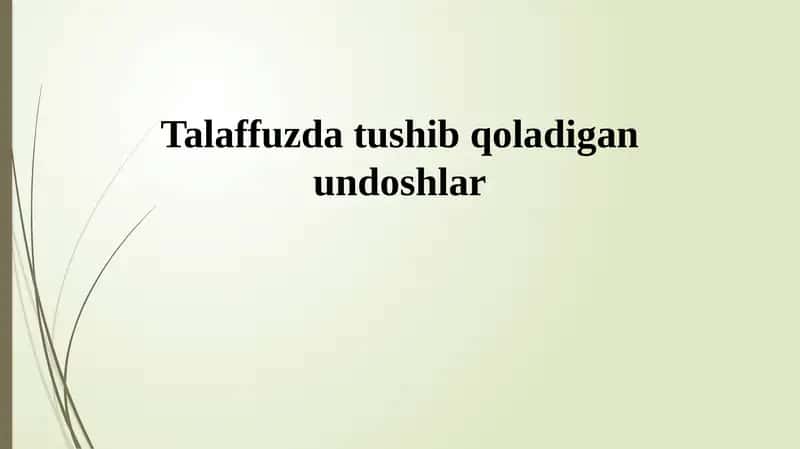 Talaffuzda Tushib Qoladigan Undoshlar 1