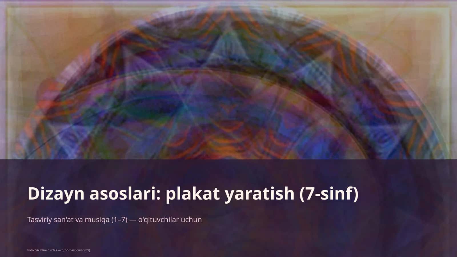 Dizayn asoslari: plakat yaratish (7-sinf) 1