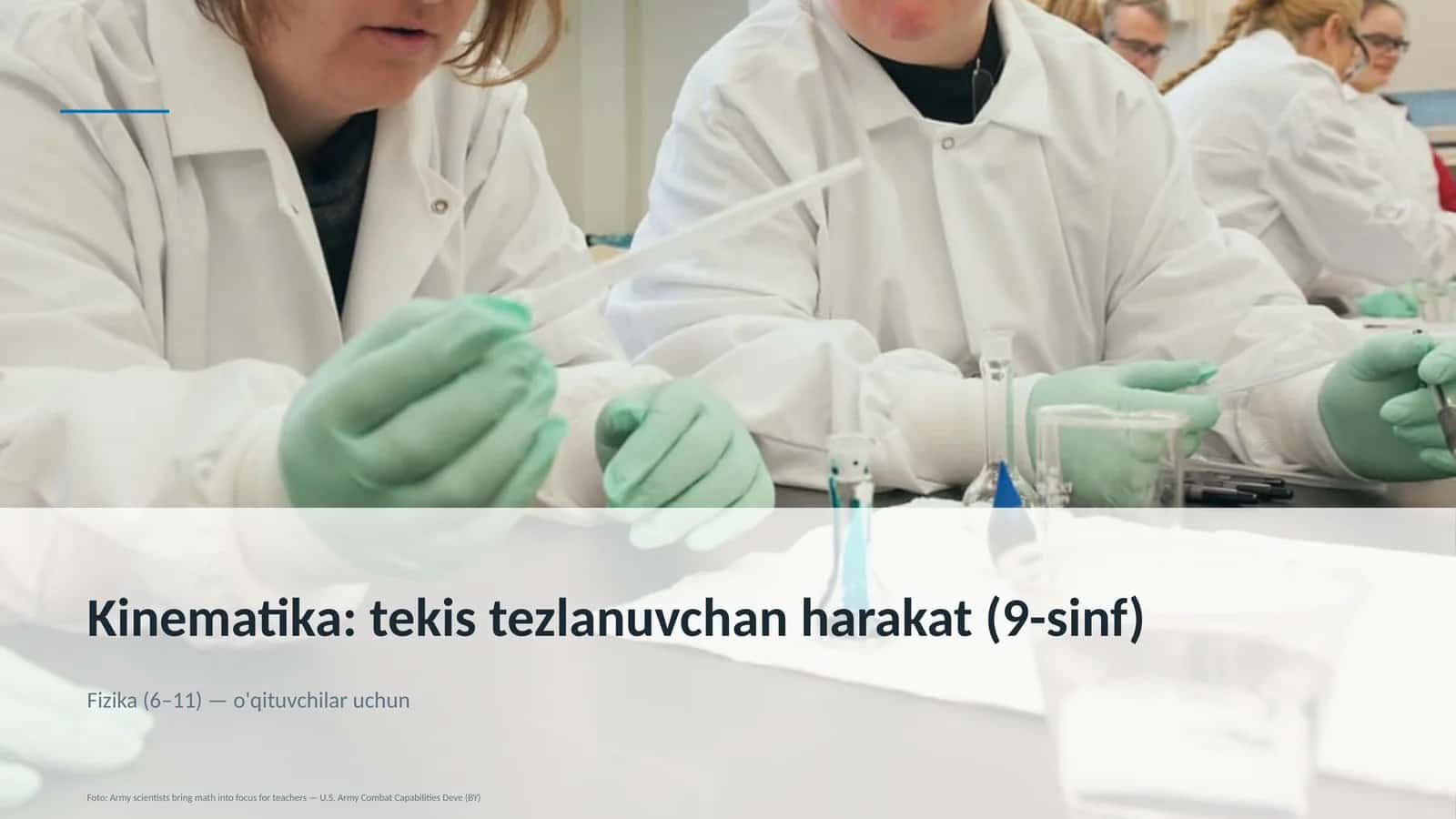 Kinematika: tekis tezlanuvchan harakat (9-sinf) 1