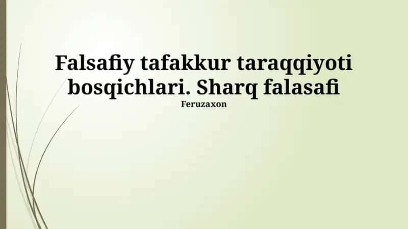 Vedik falsafasi 1