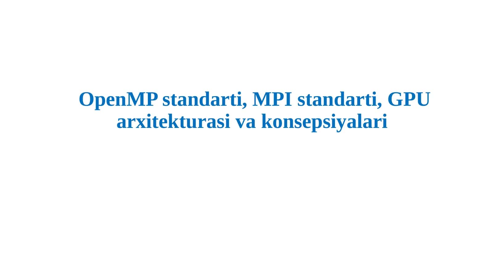 OpenMPstandarti 1