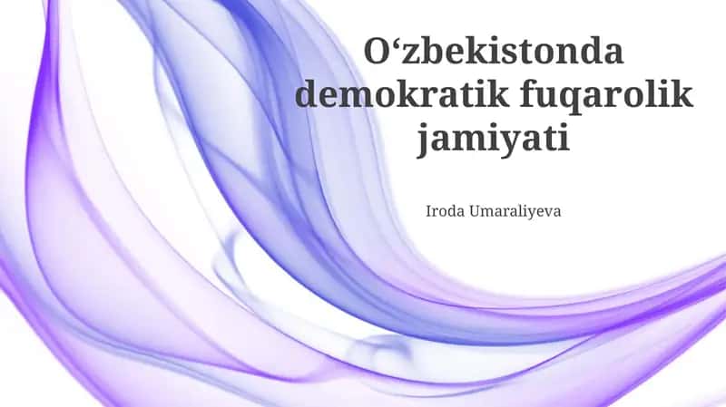 O'zbekistonda demokratik fuqarolik jamiyati 1