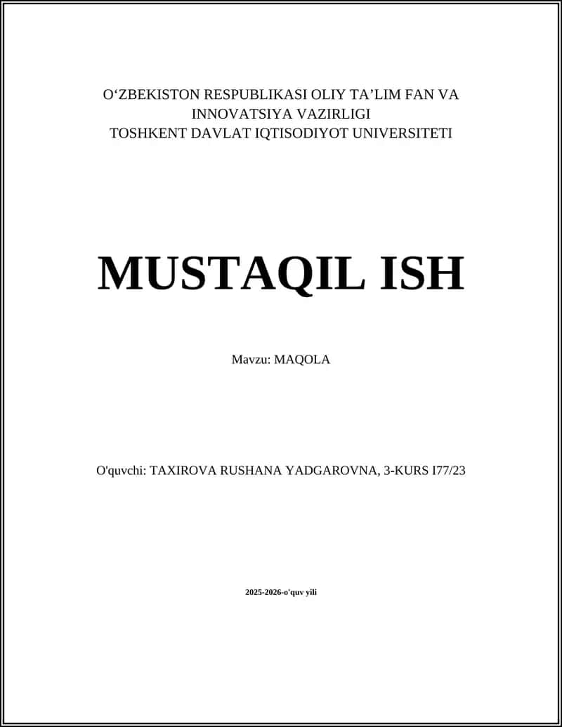 MAQOLA 1