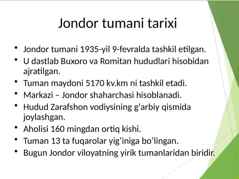 Jondor tumani tarixi 1