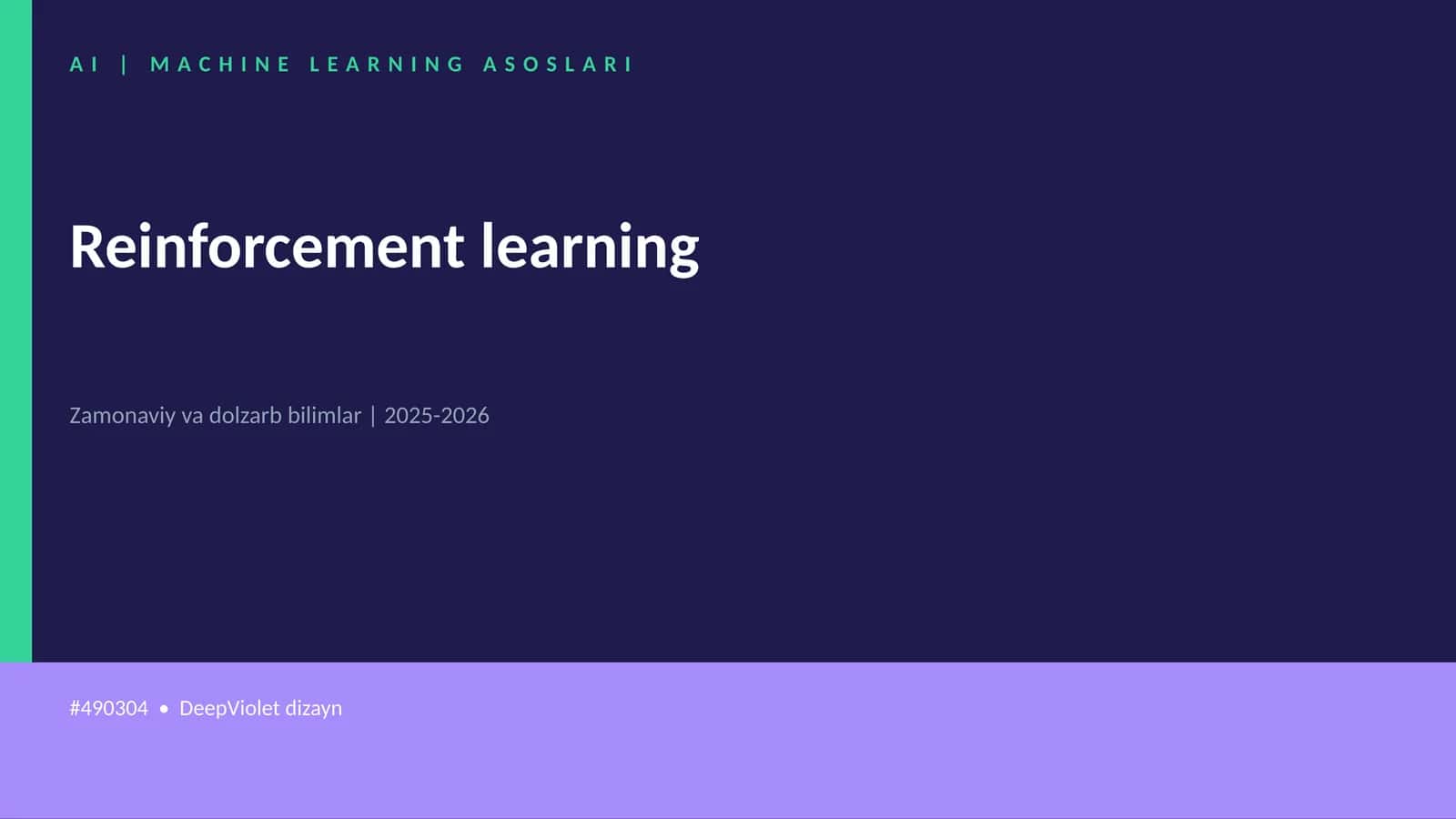 Reinforcement learning 1