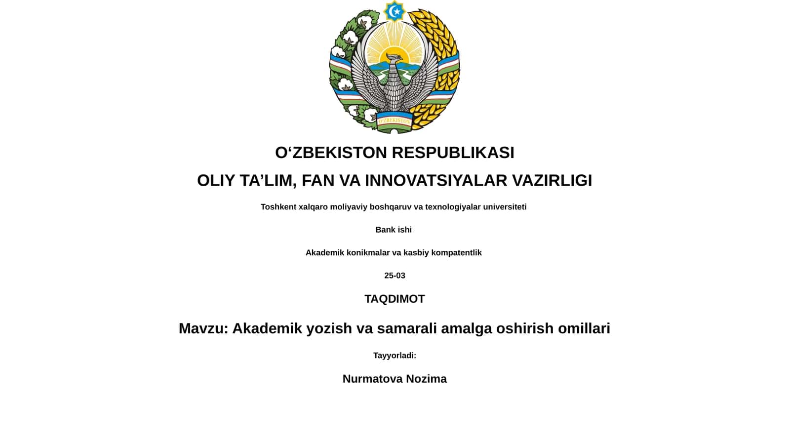 Akademik yozuvning asosiy omillari 1