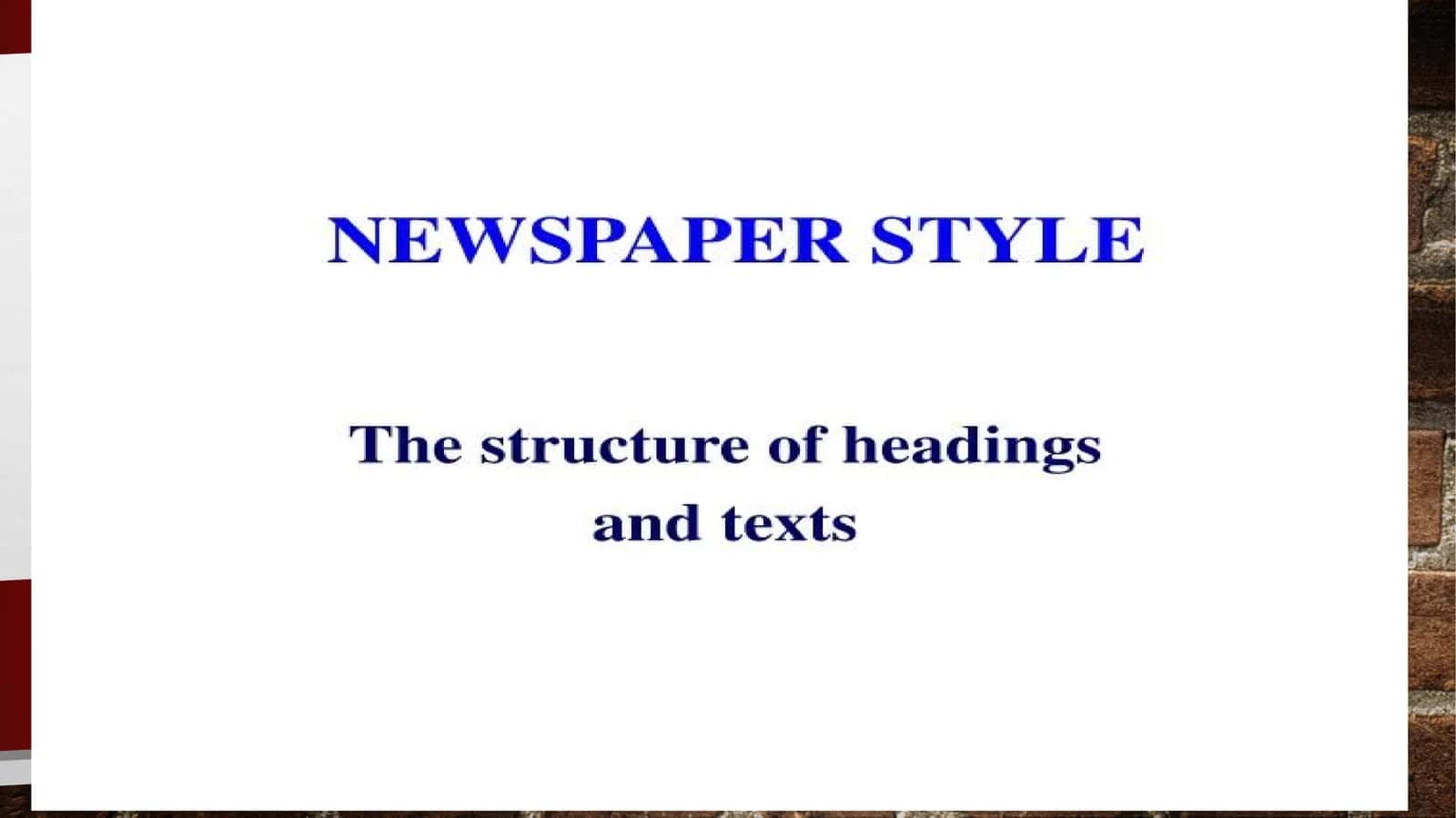 Ingliz tilida gazet turi 1