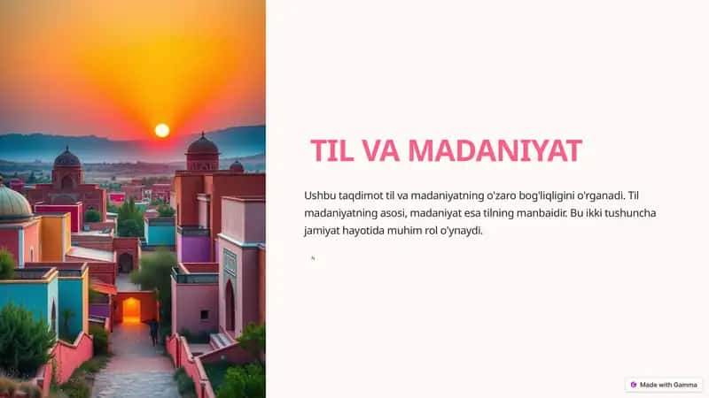 Til va Madaniyat 1